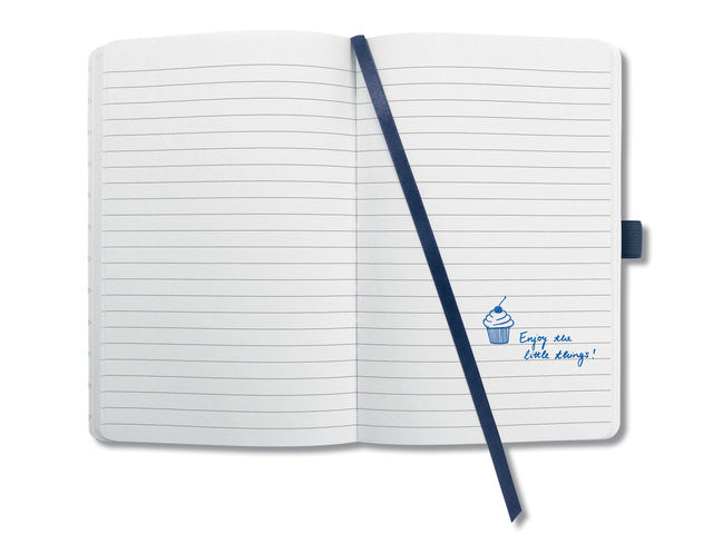 Notitieboek Sigel Jolie Impress A6 hardcover gelinieerd 'Midnight Blue'