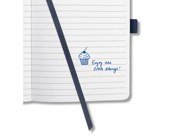 notitieboek Sigel Jolie Beauty A5 hardcover gelinieerd blauw
