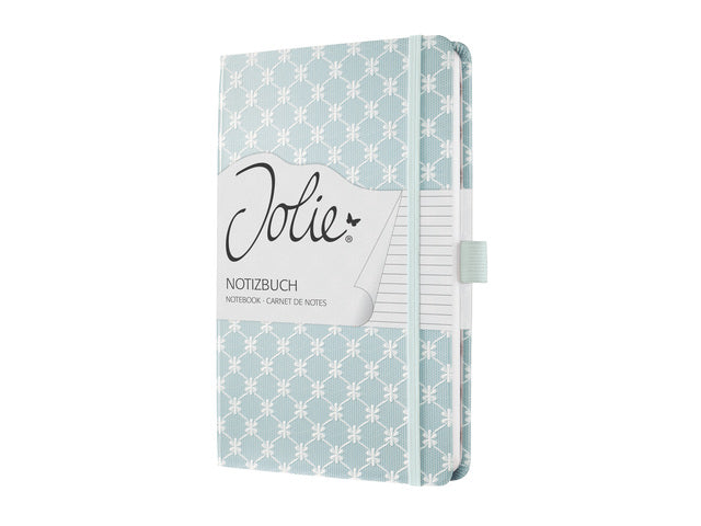 Benachrichtigungsbuch Sigel Jolie Beauty A5 Hardcover gelinieerd hellblau