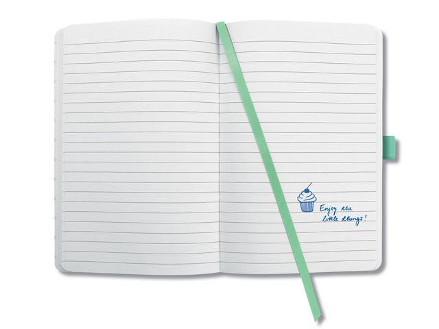 Notitieboek Sigel Jolie Beauty A5 hardcover gelinieerd 'Gewitte bladeren'