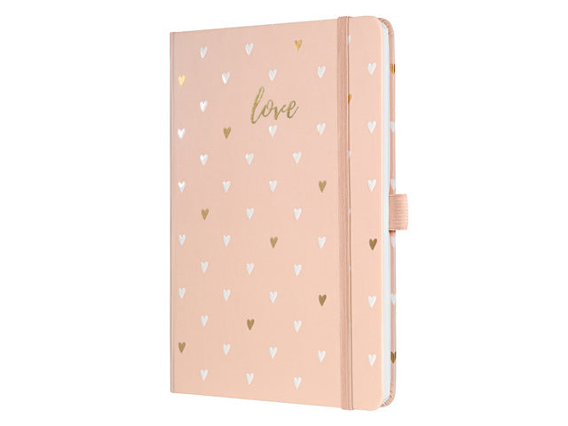 Benachrichtigungsbuch Jolie Beauty, A5, gebundenes Hardcover, rosa Liebe, 174 Blz, 80 g