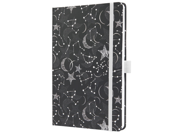 Notizbuch Jolie Beauty A5 COSMIC FANTASY BLACK geliniet 174 Seiten 80 g HC