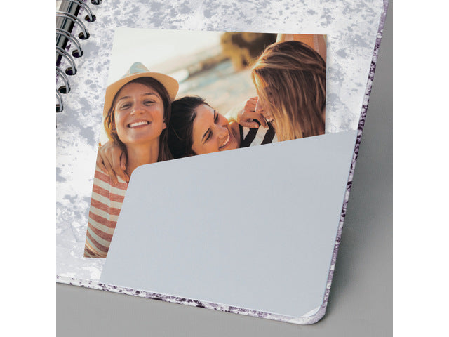 Notitieboek Jolie Inspire A5 spiraal Violet Marmer. Punt-uitgelijnd. 240pagina's 120grams papier. Hardcover