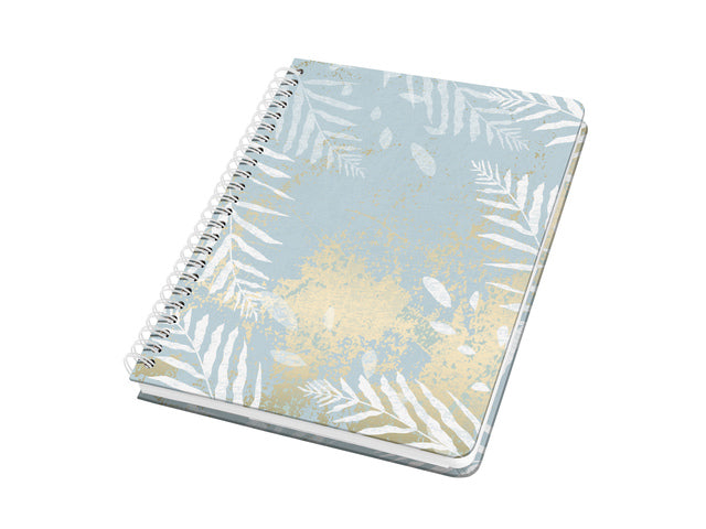 Notitieboek Jolie A5 spir. HEMELSE BLADEREN punt-uitgelijnd 120pag 100gr HC
