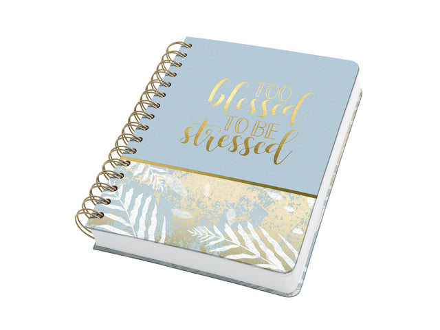 Notizbuch Jolie A5 spir. HEAVENLY LEAVES Packung mit 240 Seiten und 120 g HC