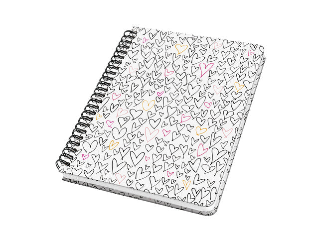 Notizbuch Jolie A5 spir. WILD HEARTS Packung mit 120 Seiten und 100 g HC