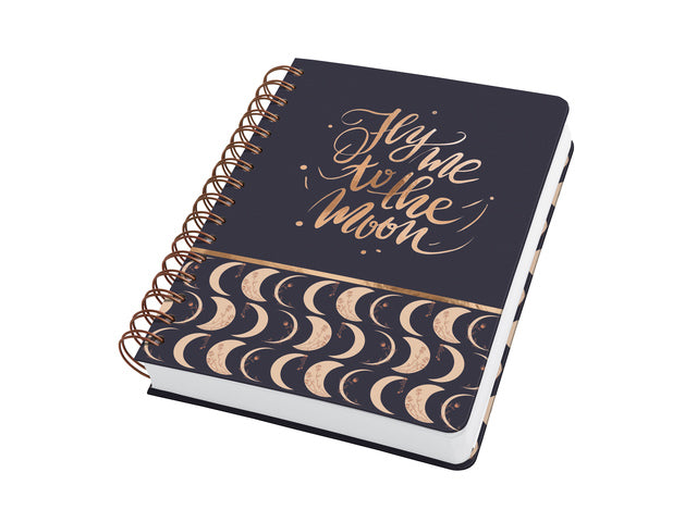 Notizbuch Jolie A5 spir. MOONLIGHT MELODY, 240 Seiten, 120 g, HC