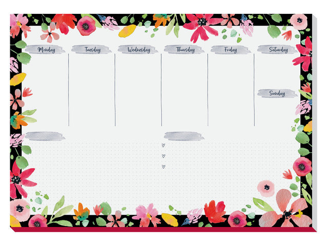 Weekplanner Inspire A4 liggend met GRATIS bureauonderlegger Flower Love (JS200)
