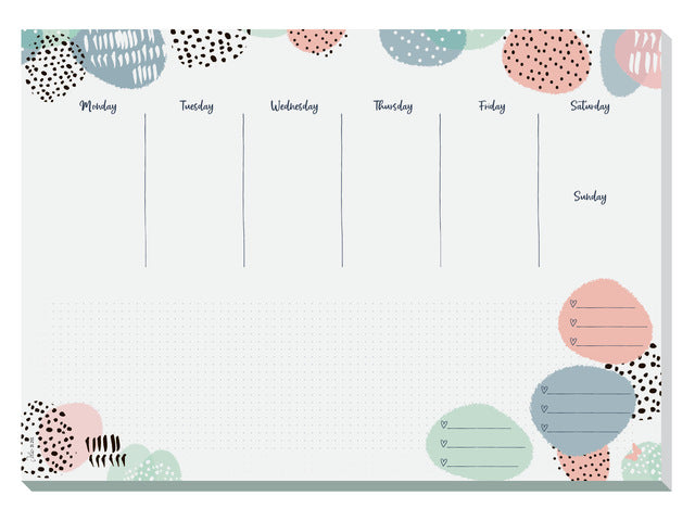 Weekplanner Inspire A4 liggend met GRATIS bureauonderlegger Rose Inspiration (JS201)