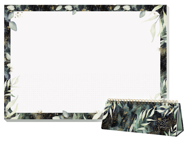 Weekplanner Beauty A4 liggend GRATIS bureauonderlegger Glamorous Leaves (JS103)