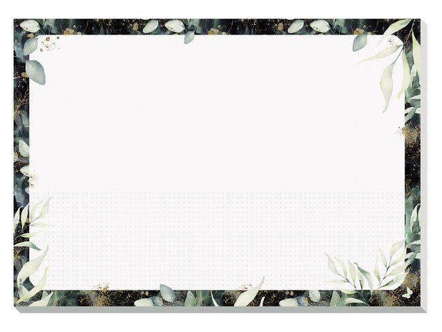 Weekplanner Beauty A4 liggend GRATIS bureauonderlegger Glamorous Leaves (JS103)