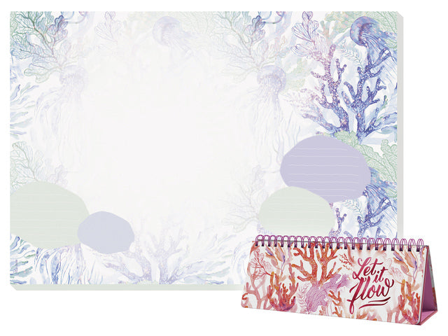 Weekplanner Beauty A4 liggend met GRATIS bureauonderlegger Underwater Miracles (JS104)