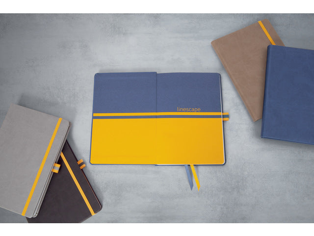 Notitieboek Linescape A5 blauw gelinieerd hardcover
