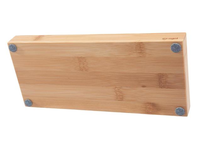 Pennenbak EYE STYLE bamboe 245x109x25mm met l.grijs- zwarte inlay