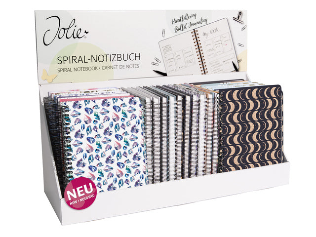 Display Jolie inspire A5 spiralförmig. 8xSI-SY553. 8x SI-SY554. 8x SI-SY555