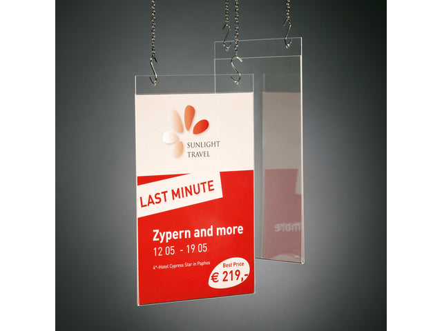 Postertas Sigel wandmodel A4 transparant acryl