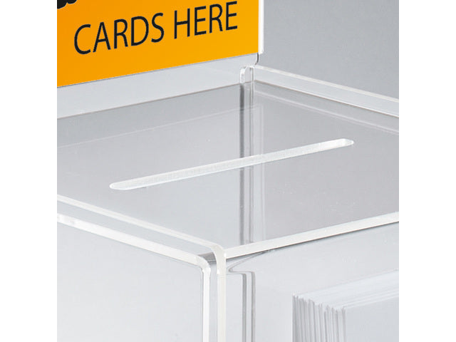 Actiebox Sigel transparant met maphouder 21x36x21mm cm + insteek voor A5
