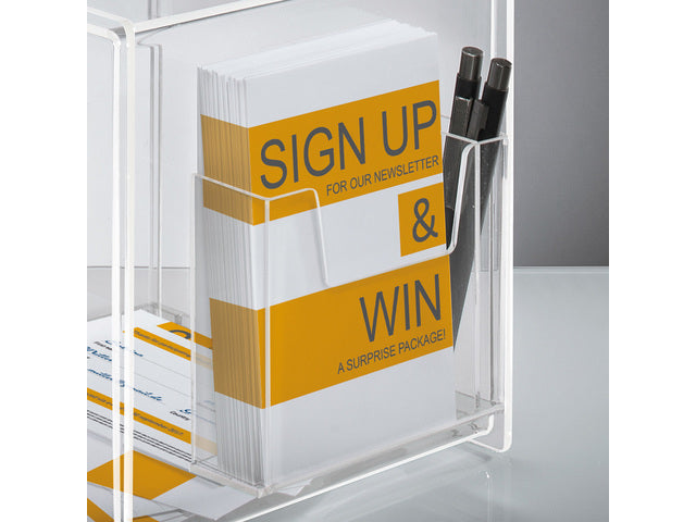 Actiebox Sigel transparant met maphouder 21x36x21mm cm + insteek voor A5