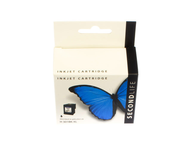 Cartridge SecondLife HP 301 XL Zwart