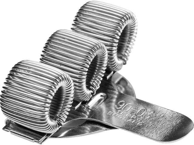 Terry Clip voor 3 pennen en/of potloden zilver