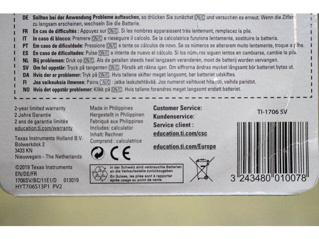 Rekenmachine TI-1706 SV