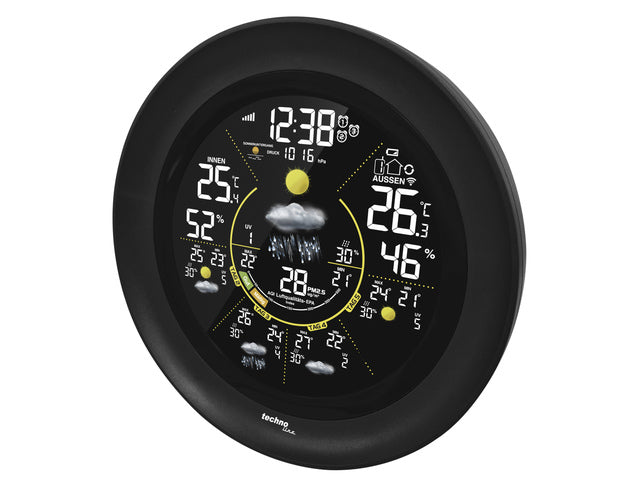 Weerstation Technoline WD 3040 156x156x33mm schwarz mit 1 Gebäudesensor