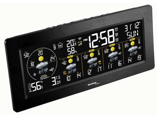 Wetterstation Technoline WD 3050 232x100x42mm schwarz mit 1 Gebäudesensor