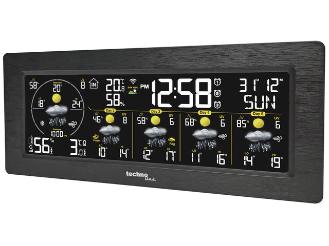 Wetterstation Technoline WD 3050 232x100x42mm schwarz mit 1 Gebäudesensor