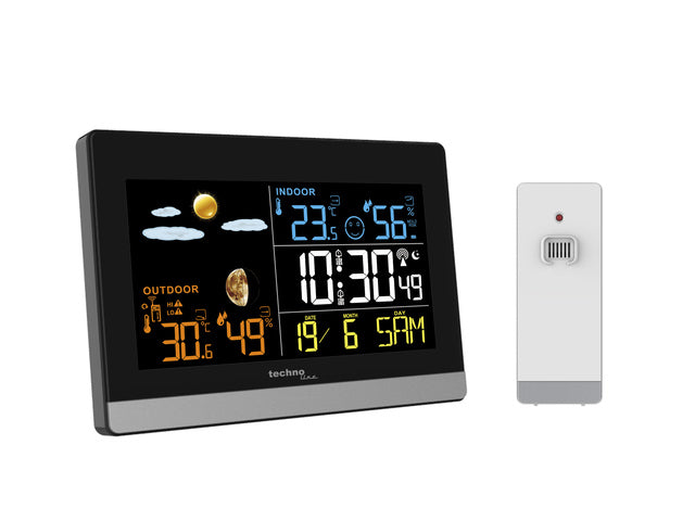 Weerstation Technoline WS 6455 144x96x38mm schwarz/silber LCD-Display