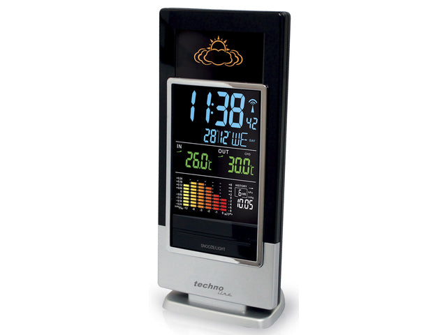 Wetterstation Technoline WS 6520 173x140x27mm schwarz/silber mit 1 Gebäudesensor