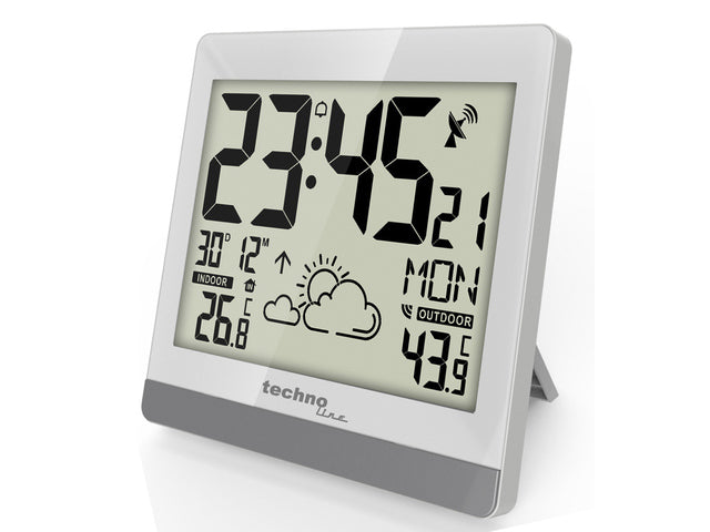 Wetterstation Technoline WS 8119 189x200x29mm Silber mit 1 Bausensor 30m