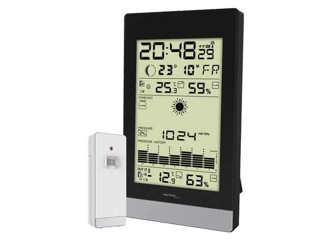 Wetterstation Technoline WS 9050 108x184x28mm schwarz/silber mit 1 Bausensor 60m