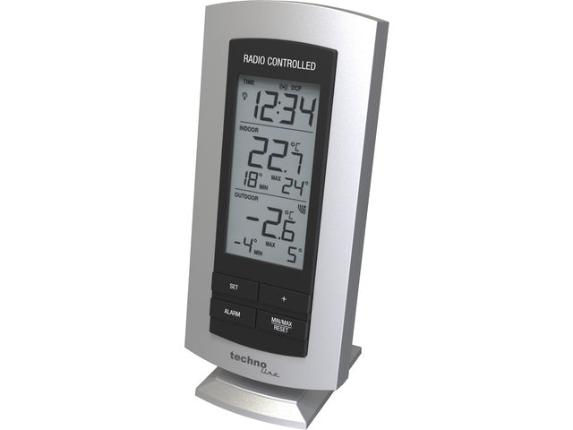 Wetterstation Technoline WS 9140 73x158x25mm schwarz/silber mit 1 Bausensor 100m