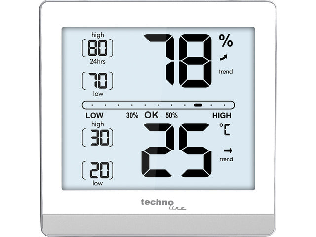 Thermometer Technoline WS 9470 118x118x24mm weiß/silber