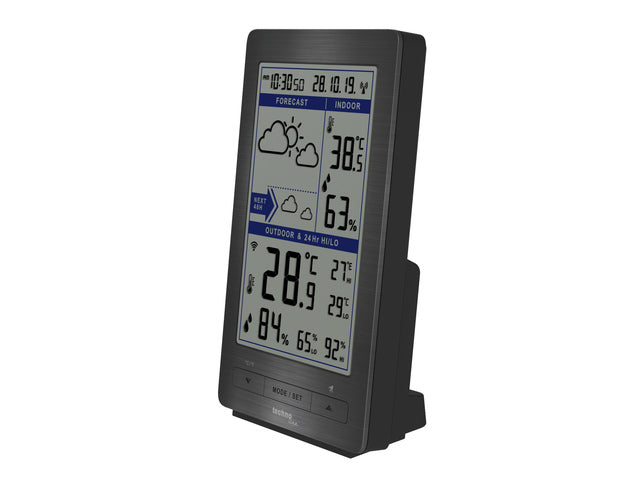 Wetterstation Technoline WS 9485 94x154x46mm Silber mit 1 Bausensor 30m