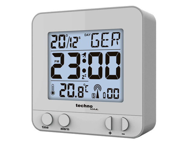Wekker Technoline WT 235 80x80x30mm Silber