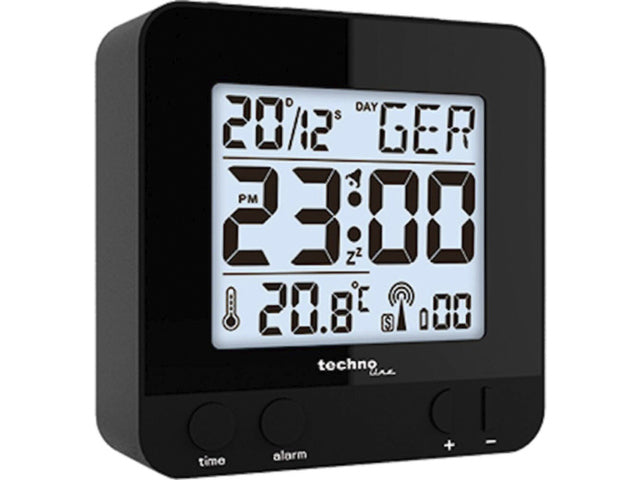 Wekker Technoline WT 235 80x80x30mm schwarz