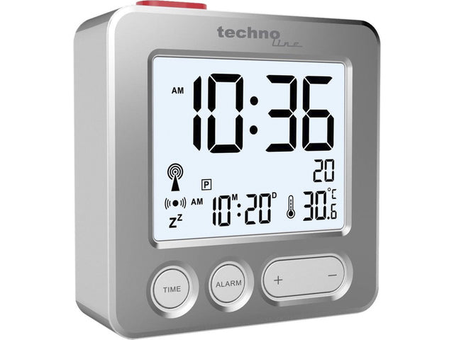Wekker Technoline WT 265 66x66x21mm Silber