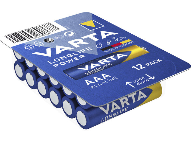 Batterij Varta Longlife Power AAA doos a 12 stuks