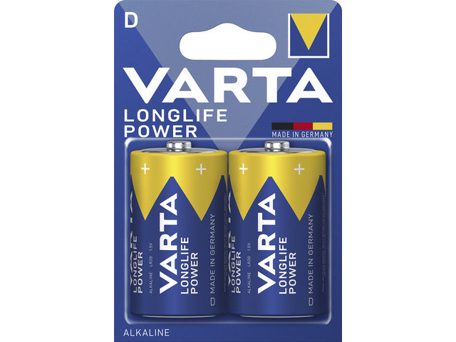 Batterij Varta Longlife Power D blister a 2 stuks