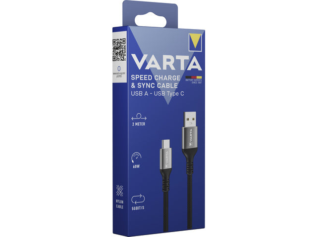 Oplaadkabel Varta USB A naar USB C